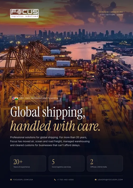 Focus Logistics USA company brochure cover